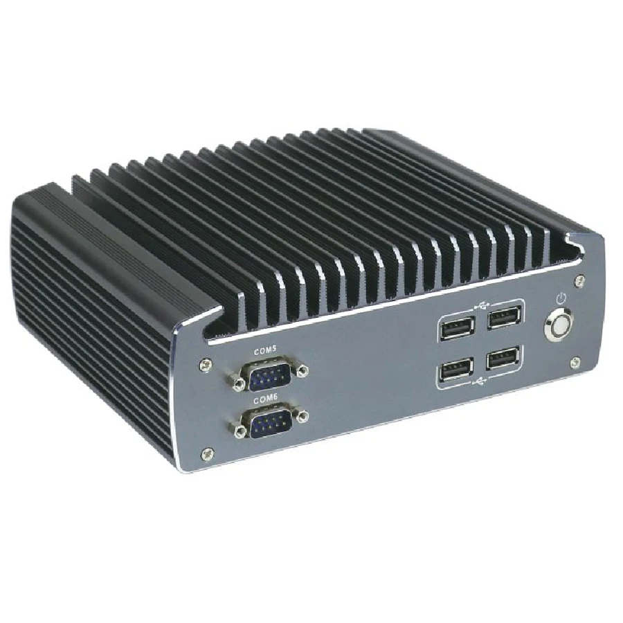 Новейший безвентиляторный мини-ПК с 6* COM RS232 HDMI VGA 2* USB3.0 Intel Двухъядерный i7 6500U i5 6200U Celern 3855U мини-компьютер HTPC