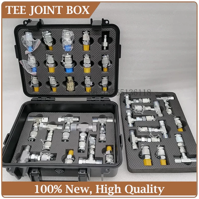 Diagnostic Tool Tee Adapter Hydraulic Pressure Gauge Set Test Kits