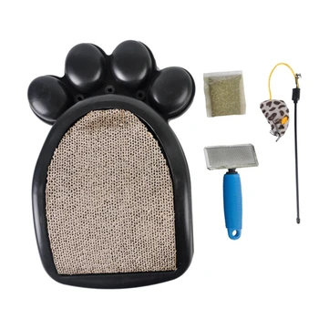 

Pet Toys Bite-Tolerant Footprint Cat Scratch Board Plastic Bottom Non-Slip