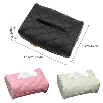 

Universal Car Armrest Leather Box Tissue Box Napkins Auto Sunroof Hanging Seat Tissue Holder Paper Paper Bag Car Accessories