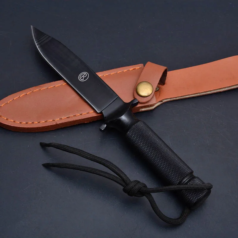 

Mengoing NEW BLACK TACTICAL Military Knife 440c Steel Blade Hunting Survival Fixed Blade Knives Tool