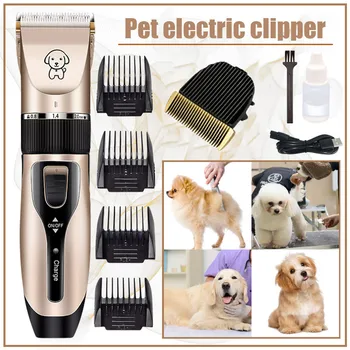 

Electric Dog Shaver Pet Hair Trimmer Dog Grooming Kit USB Quiet Cordless Hair Clippers Cutter Scissor for Dogs Cats Pets #R30