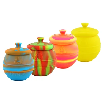 

500ml Silicone Storage Container Honey Jar with Lid Colorful Jars for Food Storage Box for Candy Home Use Easy to Clean