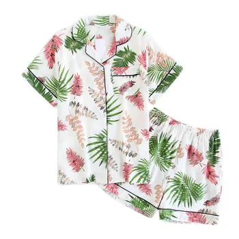 

Women Stripe Print Short Sleeve Pajamas Sets Pajamas Cotton Pajamas Heart Women Harajuku Pajamas Cute Cartoon Pyjama Pijama