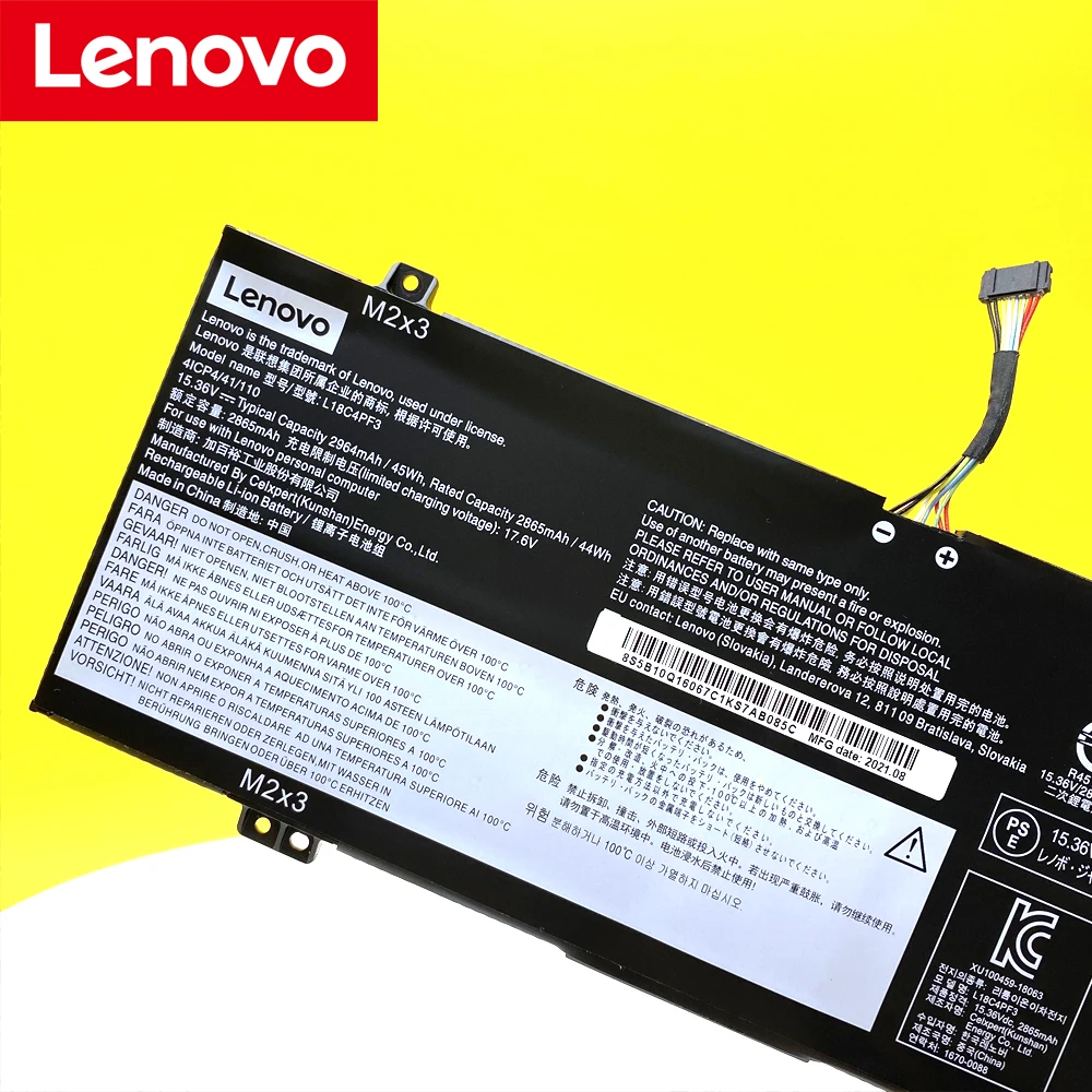 Nova Bateria Original para Lenovo Ideapad S54014iwl C340-14api Xiaoxin Air142023 K3-iwl L18m4pf3 L18c4pf4 L18m4pf4 L18c4pf3 - Imagem 2
