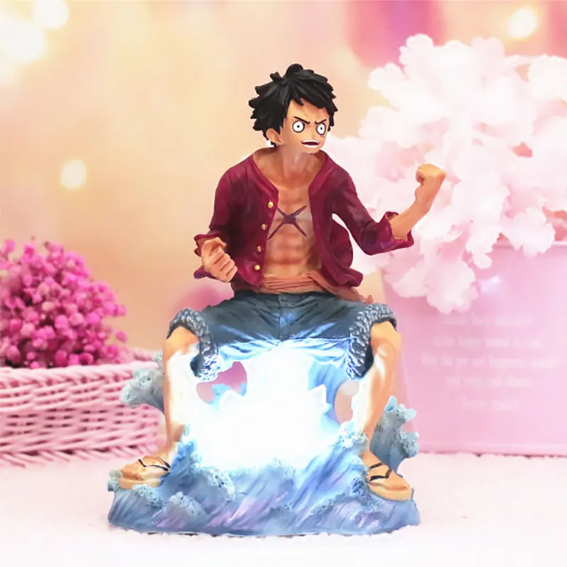 Anime One Piece Luffy Figurine LED Decortive Night Lamp Evolution Luffy LED Table Night Light Desk Lamp for Home Decoration Gift