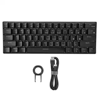 

Mechanical Keyboard Wired/Wireless Dual Mode for Bluetooth 61 Keys Blue Switch i610t projection keyboard Wired Keyboard