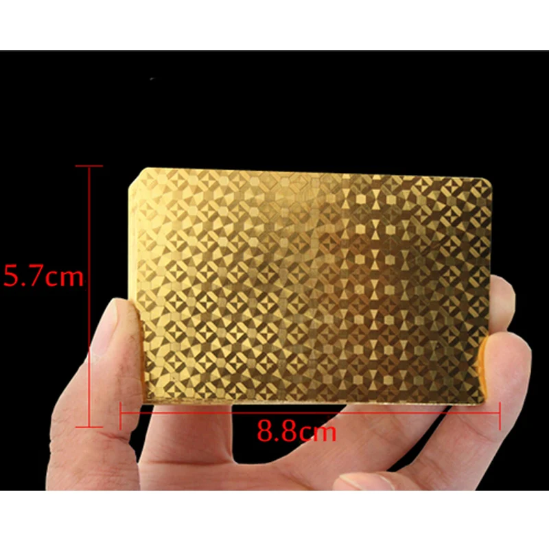 Golden Playing Cards Deck Gold foil Poker 24K Gold Plastic Waterproof Cards Practical Jokes Party gifts