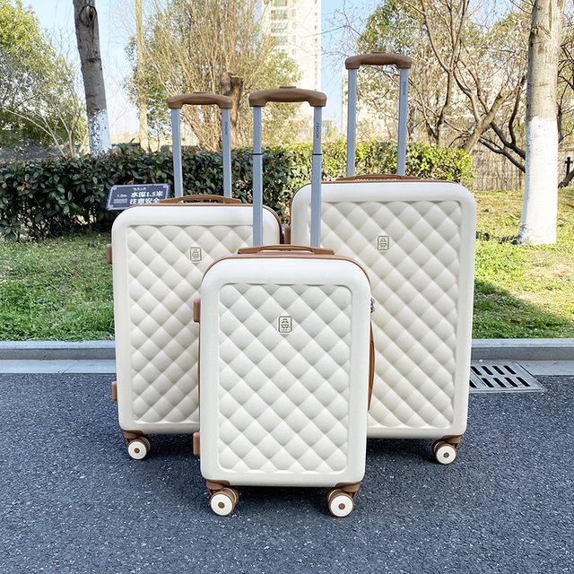 trolley white louis vuitton luggage set