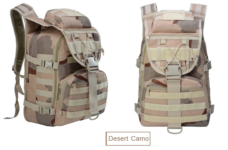 desert camo Открытый рюкзак 35Л Водонепроницаемый тактический рюкзак Кемпинг Туризм Камуфляж Охота путешествия большой емкости сумка - Цвет: desert camo
