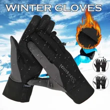 Зимние теплые лыжные перчатки с подогревом для мужчин и женщин, флисовые перчатки для катания на сноуборде с сенсорным экраном, водонепроницаемые Зимние перчатки для катания на мотоцикле и лыжах