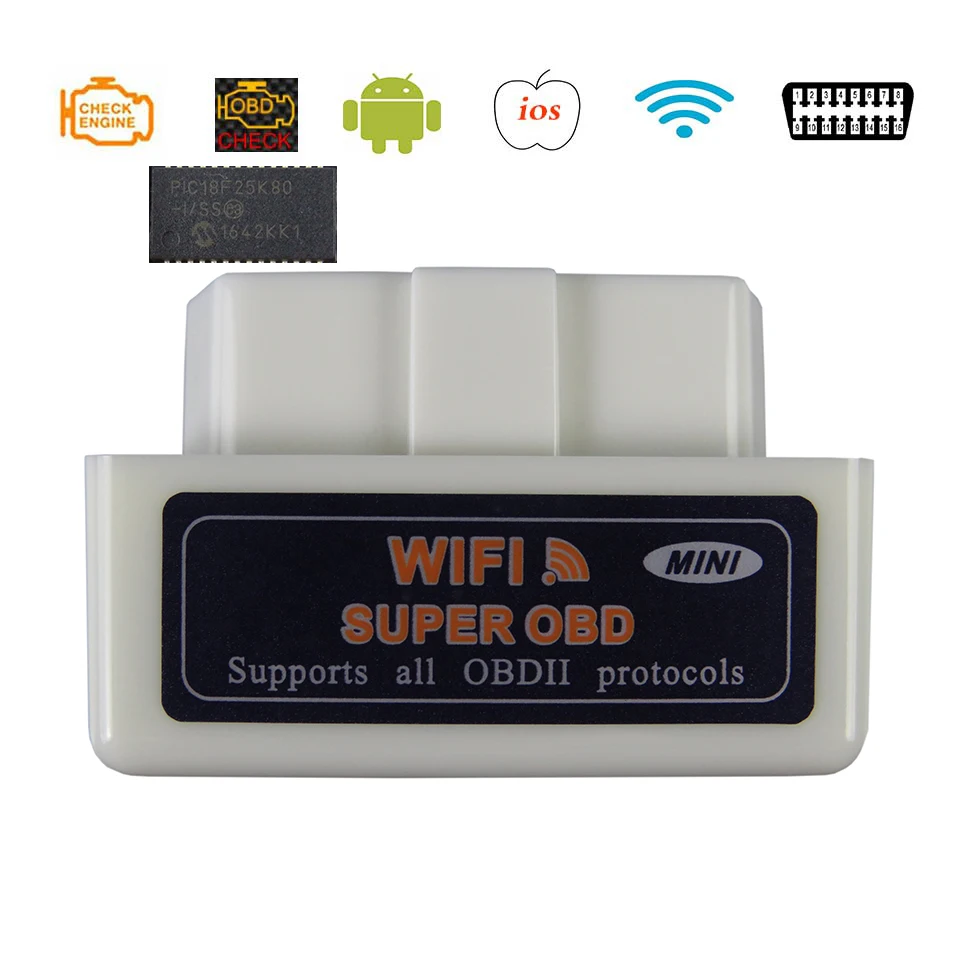 Автомобильный Диагностический Мини-Сканер ELM327 WIFI OBD2 V1.5.