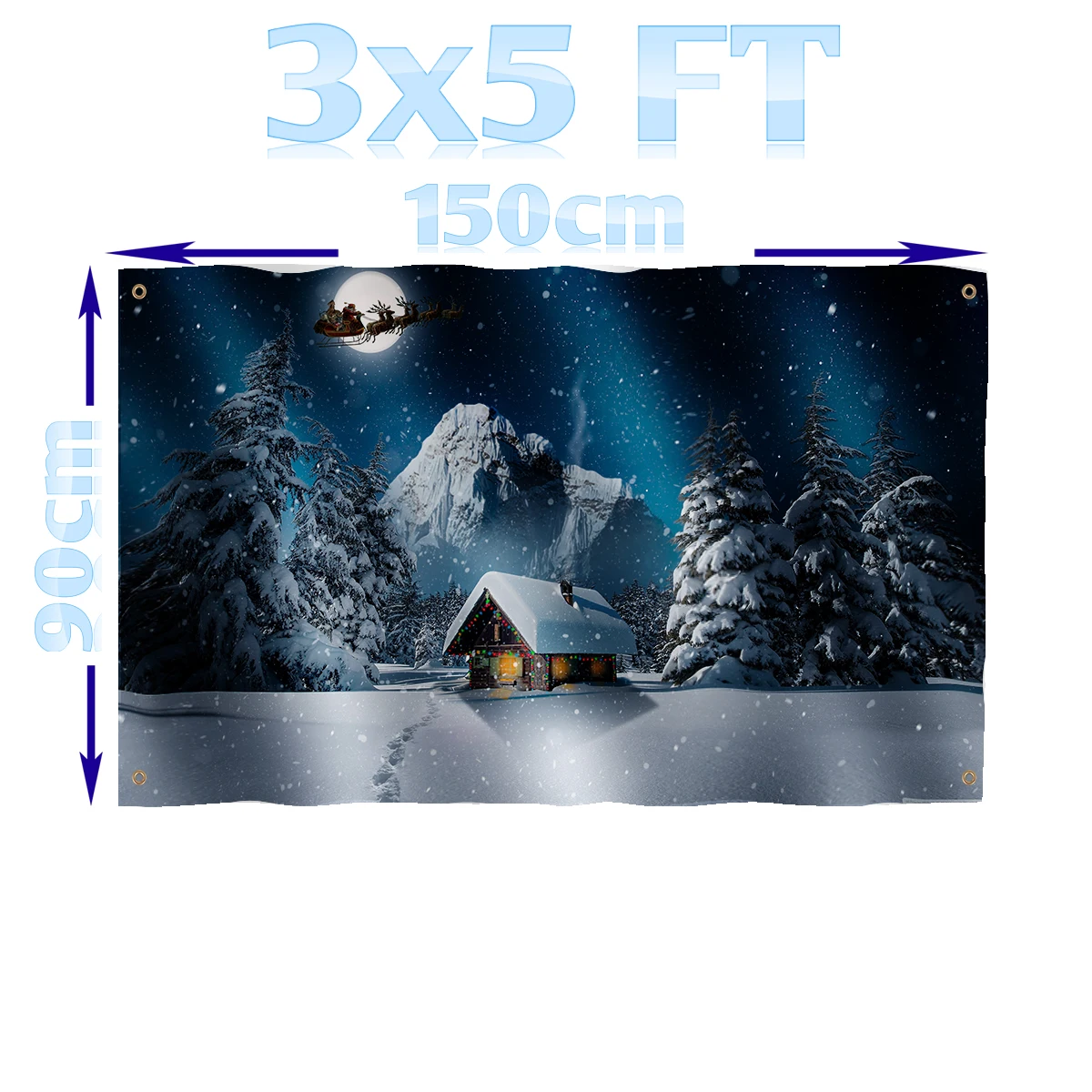 BENFACTORY Store 3x5 футов Рождественский флаг однослойный 100D полиэстер с латунными люверсами Крытый Открытый