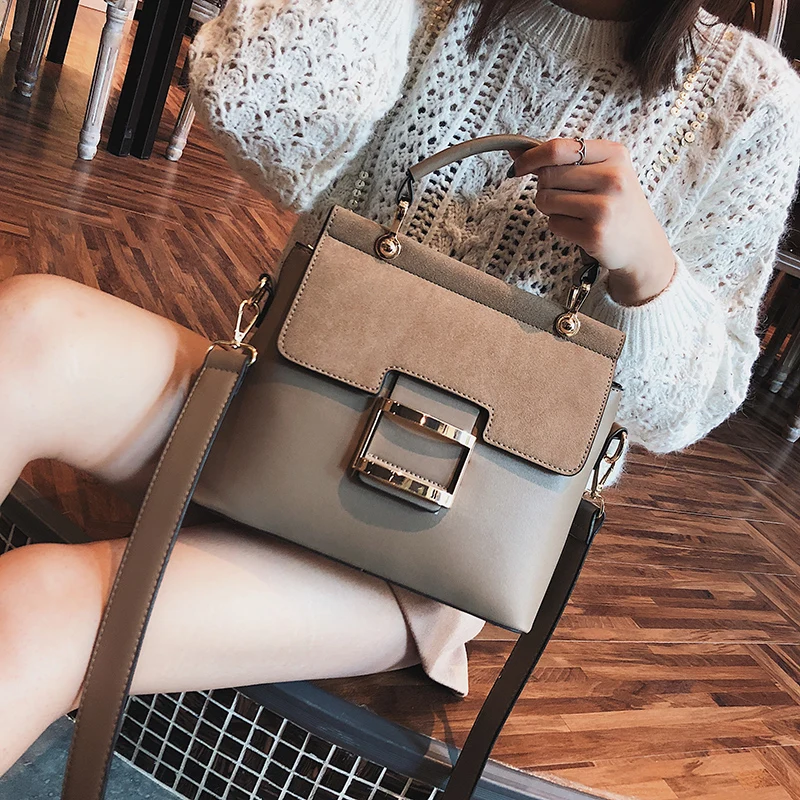 

Women Bag Vintage Shoulder Bags 2018 Buckle PU Leather Handbags Crossbody Bags for Women Famous Louis Brand Spring Sac Femme