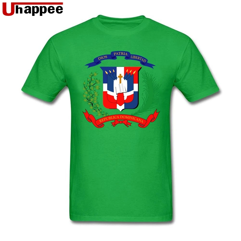 1980 модные флаг Доминиканской Республики футболки мужские Элитный бренд дизайн Рубашка с короткими рукавами молодой человек футболки высокий Размеры - Цвет: Зеленый