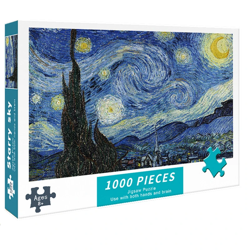 Rompecabezas de piezas para adultos, puzle de noche estrellada, pinturas famosas clásicas geniales de Van Gogh, 1000 piezas|Rompecabezas| - AliExpress