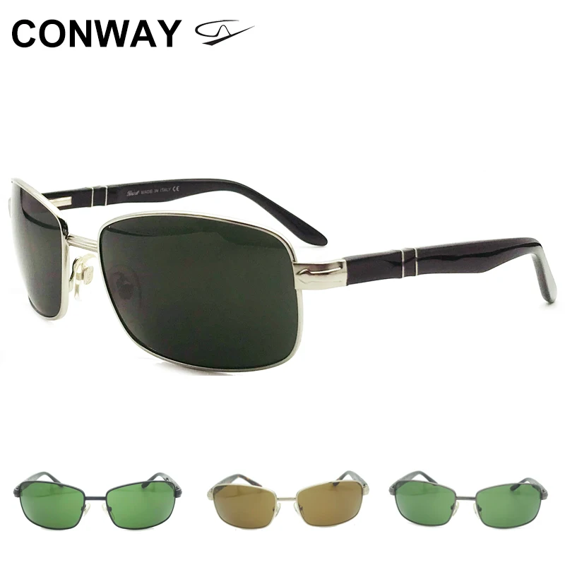 Солнцезащитные очки Conway для мужчин и женщин ретро квадратные из металлического