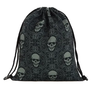

bag drawstring bag Unisex Halloween Candy bag 3D printing bags bundle pocket drawstring backpack packet drawstring bag