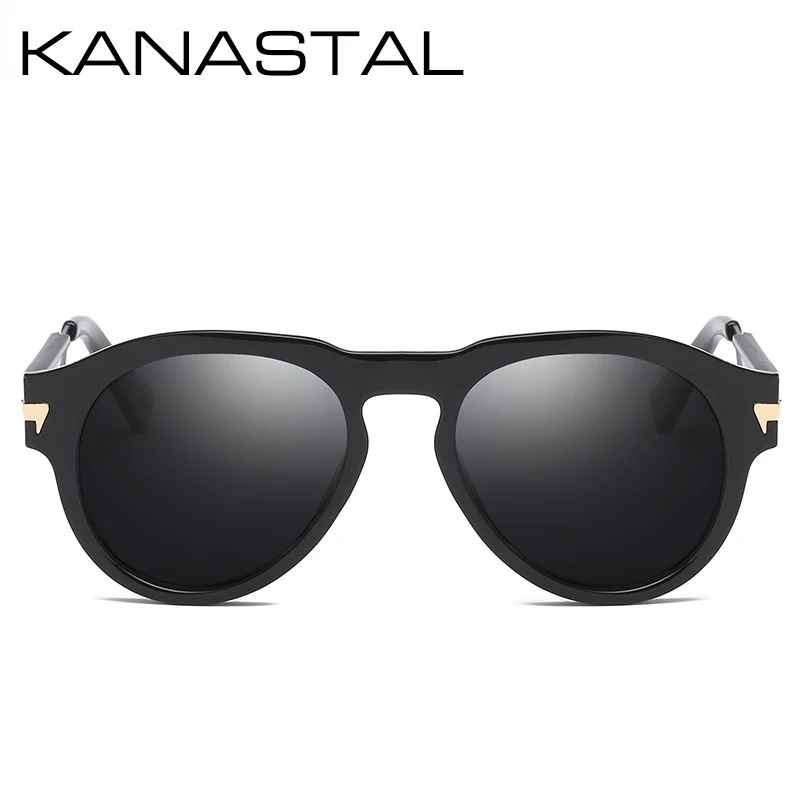 KANASTAL классические мужские поляризованные солнцезащитные очки Женские винтажные брендовые дизайнерские солнцезащитные очки ретро-оттенки очки Oculos de sol UV400