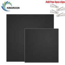 KINGROON-Plataforma de cama de calor, placa de vidrio de superficie de construcción cuadrada, celosía, cama caliente para Ender 3 CR10 KP3S, piezas de impresora 3D
