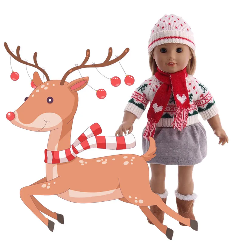 7 видов стилей Рождественская серия комплект одежды для куклы, одежда для 18 дюймов American& 43 см для ухода за ребенком для мам, родившиеся Logan Кукла-мальчик для нового поколения для маленьких девочек плюшевого мишки, игрушка