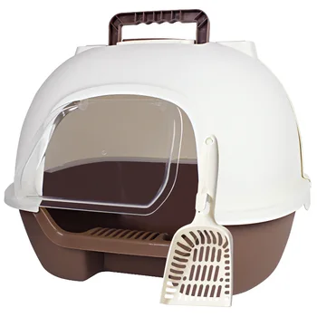 

Large cat bedpans fully enclosed double door cat toilet big cat bedpan cat litter box pet supplies double door type cat toilet