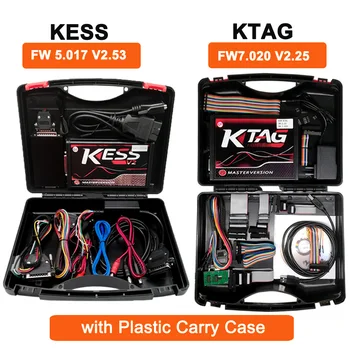

Ksuite Kess V2 FW 5.017 V2.53 KTAG K-TAG 4 LED FW 7.020 V2.25 ECU Programmer Chip Tuning RED PCB EU Online Mater Version