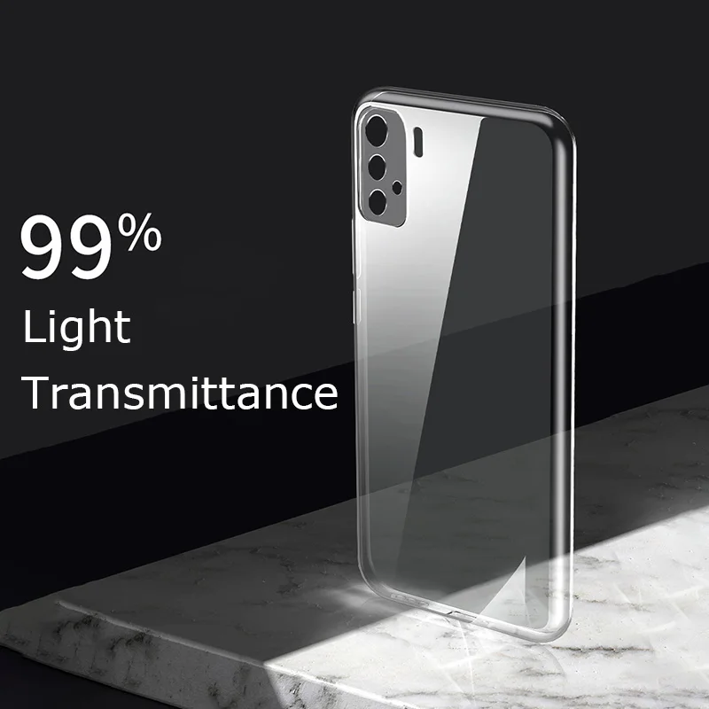 Soft TPU Transparent Back Cover Camera Protective Phone Case