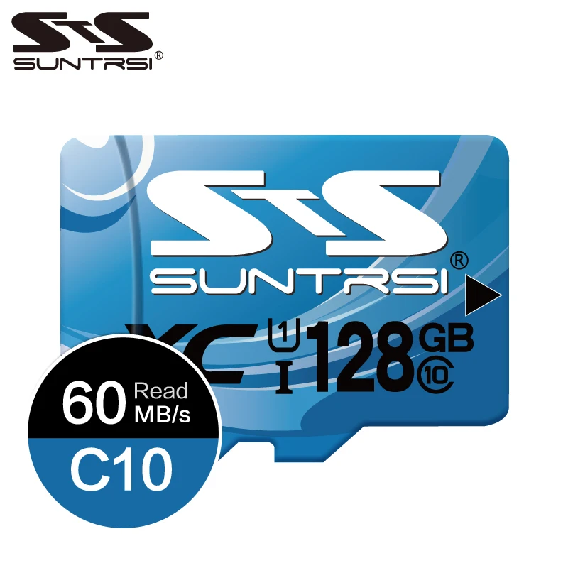 Suntrsi Microsd SD карта 256 ГБ 128 Гб памяти Мини TF класса 10 высокоскоростная Micro 64 реальная
