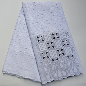 

Most Fashion African Swiss 100% Cotton Lace Fabric Stoned Nigerian Swiss Voile Lace In Switzerland For Garments Party Dress CZ-7