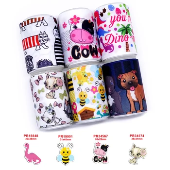 

free shipping characters printed grosgrain ribbon 36052