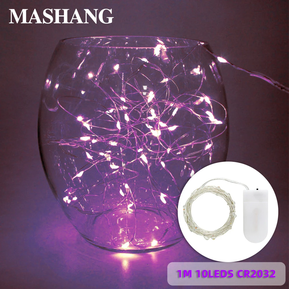 

Waterproof LED Light String Christmas Wedding Decoration Party Light 1M 10LEDS CR2032 Battery Powered Garden Home Lighting