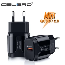 18 Вт Usb зарядное устройство Быстрая зарядка 3,0 QC3.0 портативный зарядный разъем ЕС США адаптер для mi 9 T CC9 A3 красный mi Note 7 K20 Iphone зарядное устройство