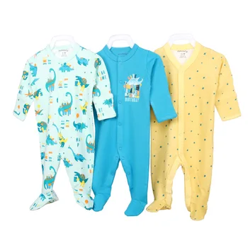 

Baby Boys Clothes Pink Footies 100% Cartoon Baby Bodysuits Spring Summer Long Sleeves Baby Pajamas Printed Newborn Girls Clothes