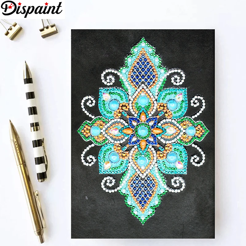 Dispaint A5 записные книжки 5D DIY алмазная живопись специальная форма Дневник Книга Алмазная вышивка "мандала цветок" Стразы Декор подарок