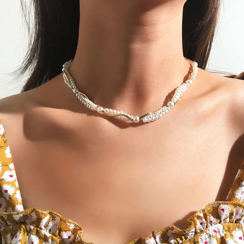 DoreenBeads модное колье ожерелье для женщин золото серебристый прозрачный со стразами аксессуары для вечерние ювелирные изделия подарок 29 см длиной, 1 шт