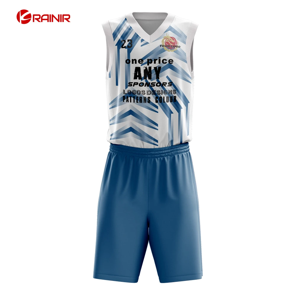 sublimation jersey blue white