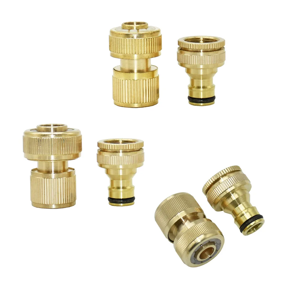 

1/2" 5/8" 3/4" Garden Hose Quick Connector Brass Kit Female 1/2 3/4 Inch Thread Joint Irrigation Hose 8/11 16mm 20mm Adaptor 1pc
