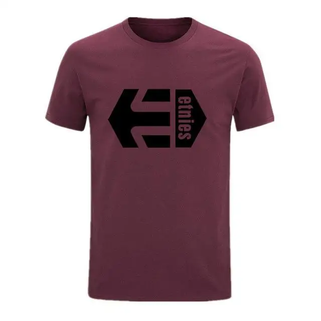 Winred-H Новая Однотонная футболка Etnies, Мужская черная и белая хлопковая футболка, летняя модная футболка для скейтборда, футболка для мальчиков, футболка для скейта, топы - Цвет: Winred-H