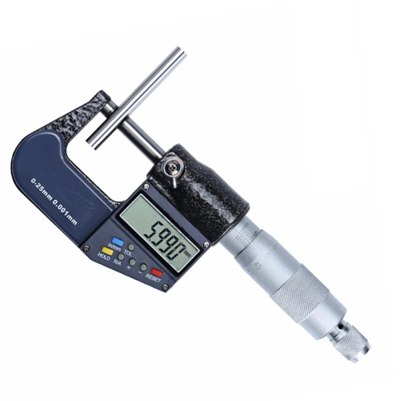 Micromètre numérique électronique, jauge à pied, outil de mesure numérique  0-25mm - AliExpress
