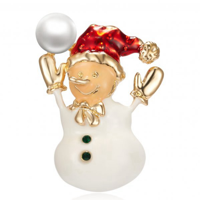 Year Christmas Brooch For Women Fashion Snowman Santa Claus Tree Deer Bell Hat Rhinestone Enamel Cute Jewelry Kids Gifts