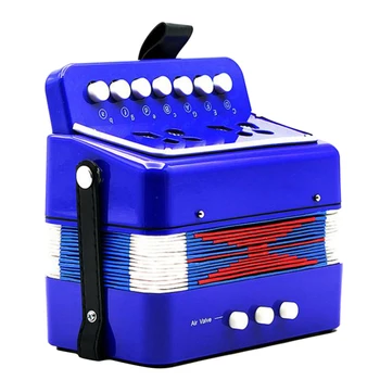 

Kids Accordion Children 7-Key 2 Bass Educational Musical Rhythm Band Toy Blue