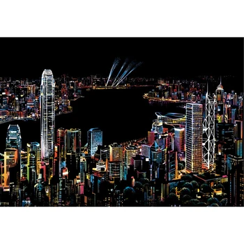 

40.5x28.5cm Victoria Harbour Magic Scratch Painting Art Paper Toys Gift