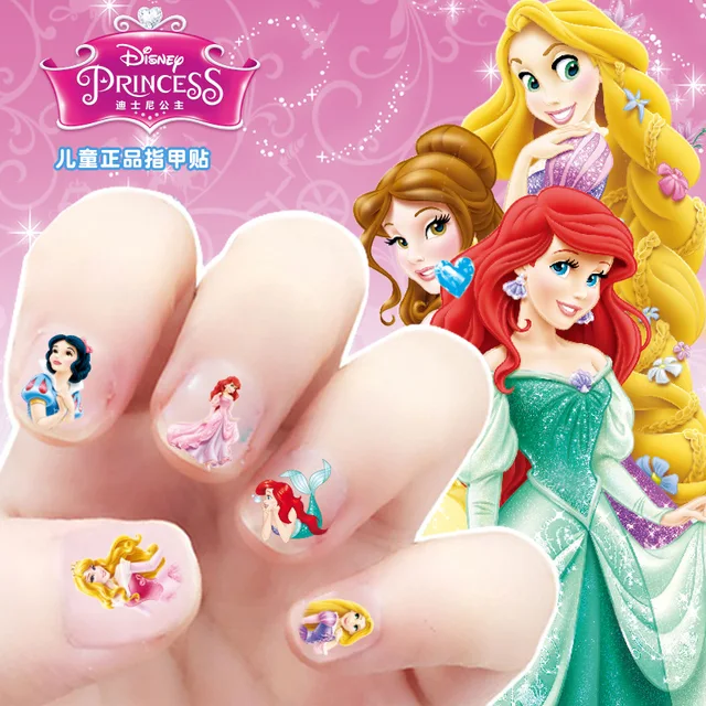 Disney Frozen Elsa Anna Makeup Toys Nail Sticker Disney Princess Sofia Snow White Mickey Minnie Kids Sticker for Girls Gift 3