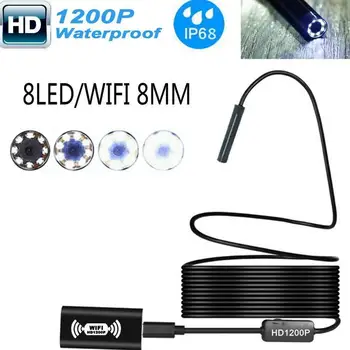 

IP68 Waterproof Borescope Camera For Android/iOS Phone 2m/3.5m/5m/7m/10m wire soft Cable Wifi 1200P Endoscope Camera HD