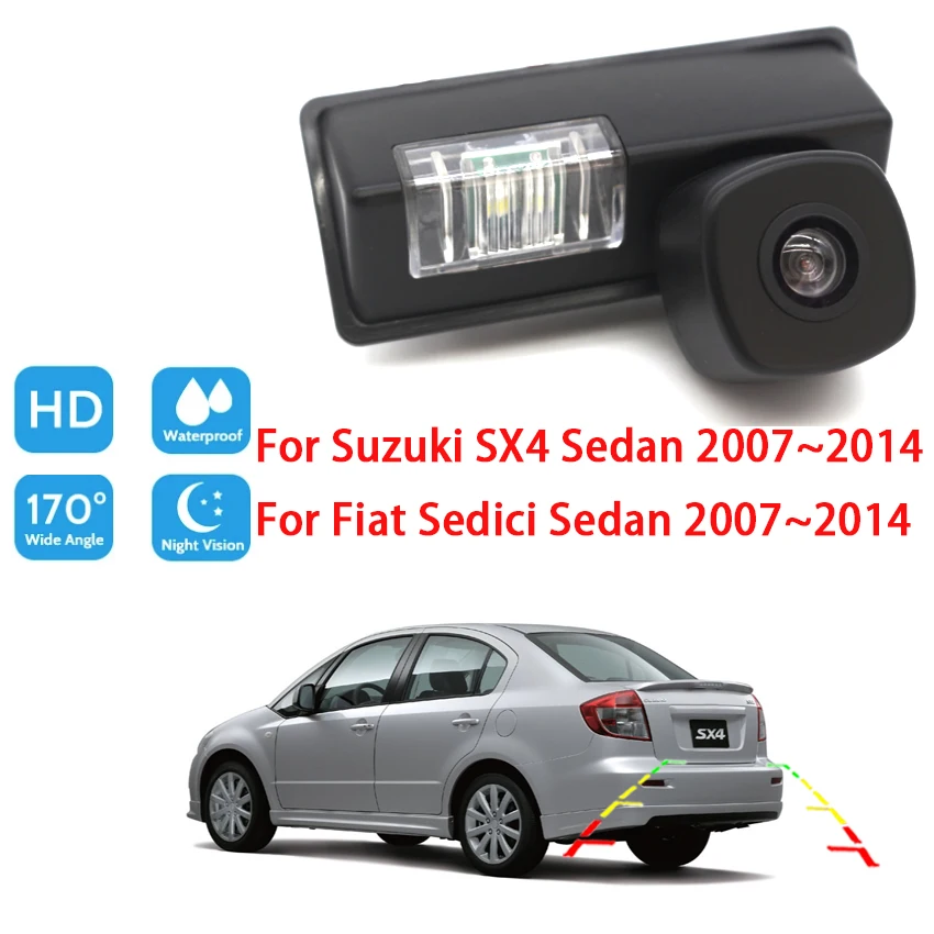 Для Suzuki SX4 седан 2007 ~ 2014 для Fiat Sedici Ночное ВИДЕНИЕ CCD Full HD задний вид автомобиля
