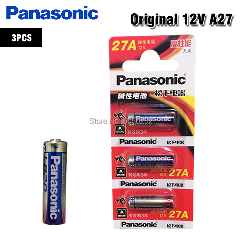 3 шт. Panasonic 12 В A27 27A G27A MN27 MS27 GP27A L828 K27A VR27 R27A Щелочная сухая батарея для сигнализации