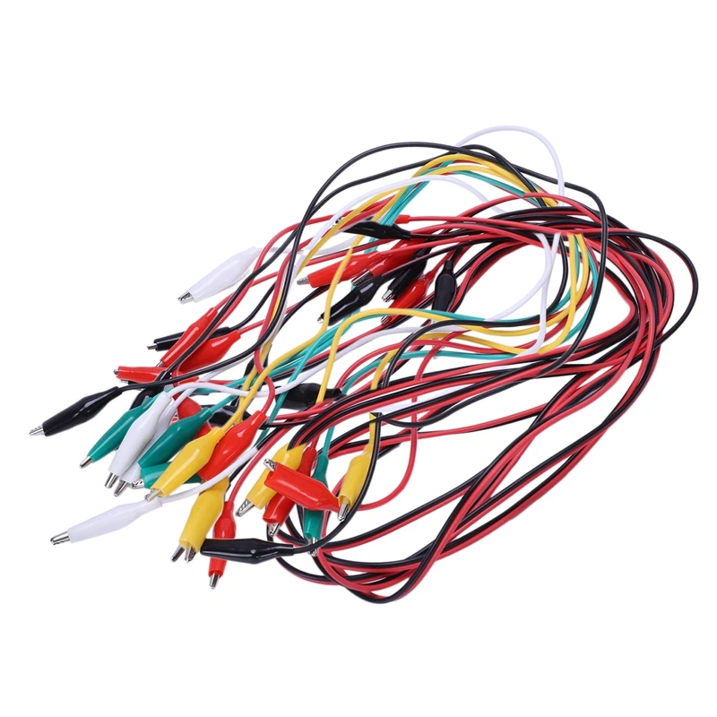 

20Pcs Single/Dual Double-ended Wire Test Leads Alligator Clips Jumper