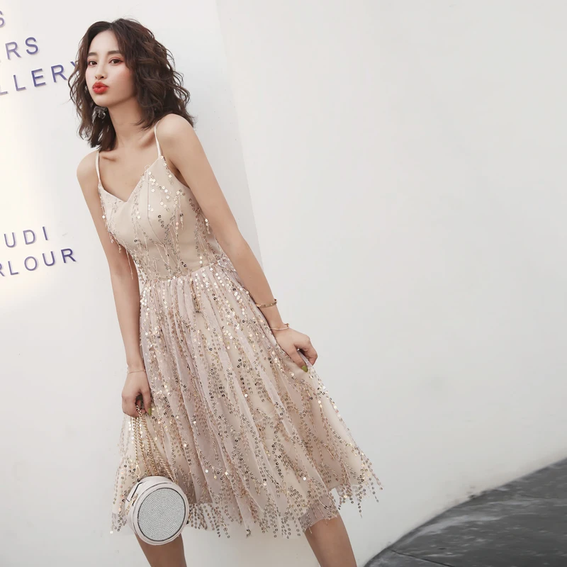 NEW Suosikki Short sequin Cocktail Dresses Party Plus Size Women Lace Gown
