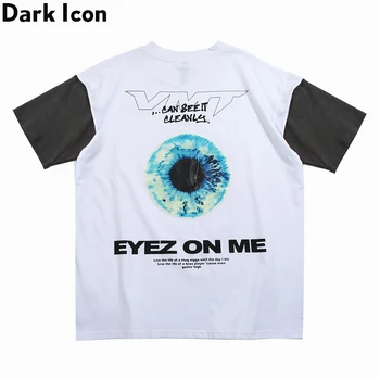 

Dark Icon Eyez on Me Printed Hiphop T-shirt Men Women 2020 Summer Streetwear Men's Tshirts Short Sleeve Cotton Tee Shirts